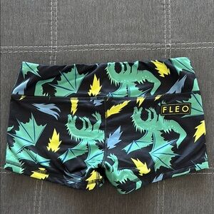 Fleo OG Black and Green Athletic Shorts